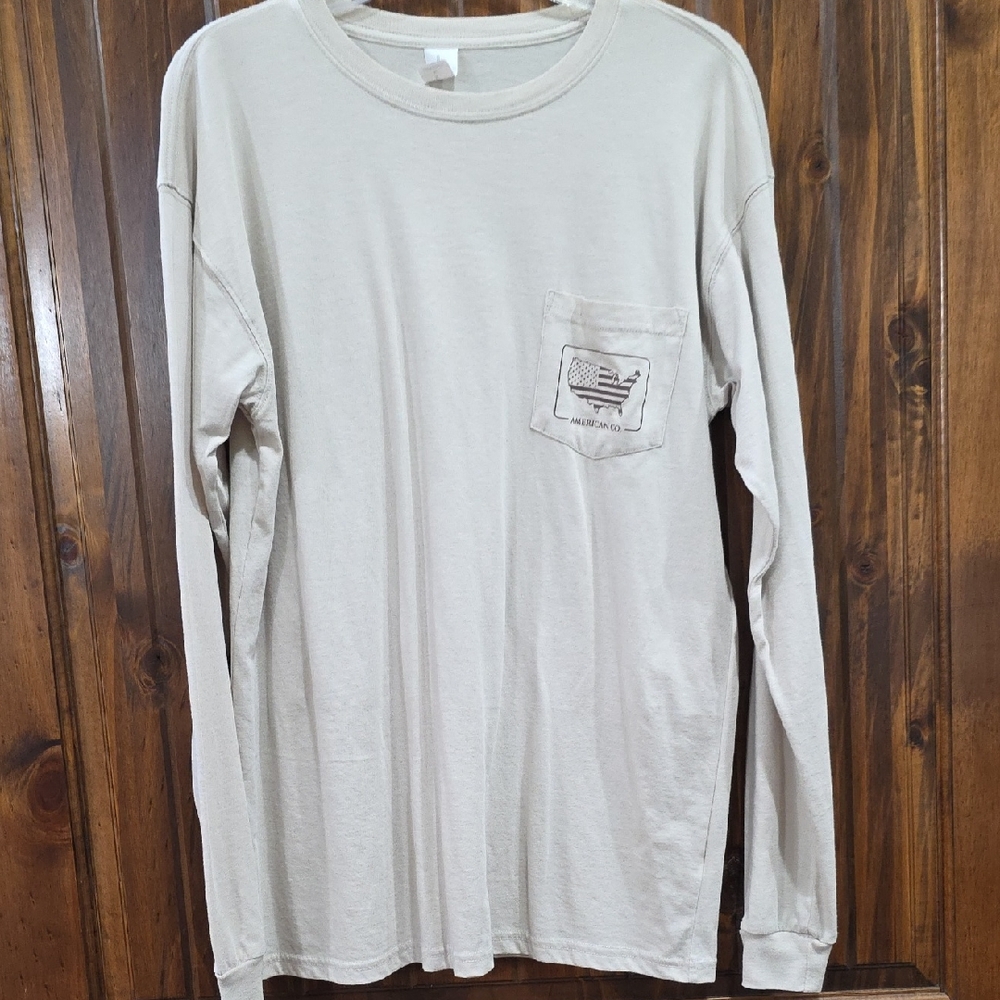 Men's Classic Cream Long Sleeve Tee